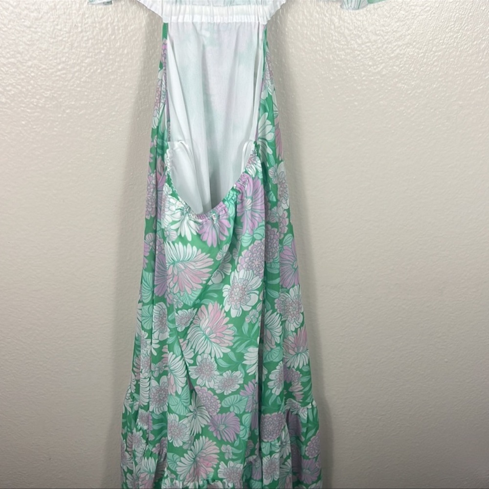 Floral Green Maxi Dress - Picture 7 of 9
